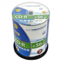 CD-R 700MB 52-56x nyomtatható, cake box 100 db/doboz, Esperanza