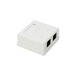 Cat.6 UTP 2xRJ45 falon kívüli öntapadó aljzat Quality