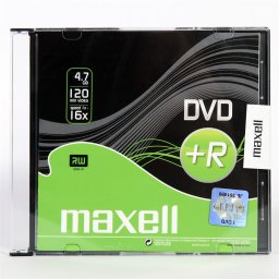 DVD+R 4,7Gb. 16x slim tokos Maxell
