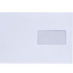 Boríték LC/5 szilikonos bélésnyomott bal ablakos 35x90mm 162x229mm B20A20 Bluering® fehér