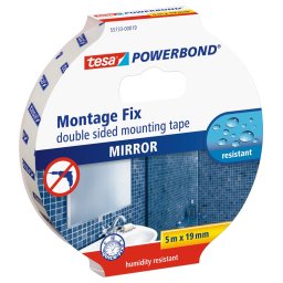 Ragasztószalag kétoldalas, 19mmx5m tükörrögzítő PowerBOND Tesa