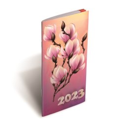 Zsebnaptár tűzött Zsebirka 2heti magnólia Realsystem 2023.