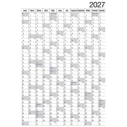 Plakátnaptár 2 oldalas éves tervezővel 980x680mm, Realsystem 2027.