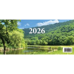 Asztali naptár 325mmx155mm, fehérlapok, álló tartóval 2027.