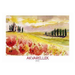 Falinaptár képes, 485mmx340mm, (Akvarellek) 2022.