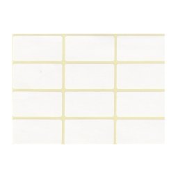 Etikett címke, 20x38mm, 5 lap, 12 címke/lap