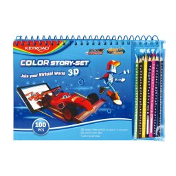 Színező készlet 12 darabos, fiúknak Keyroad Story Set vegyes színek