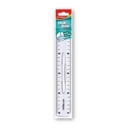 Vonalzó 20 cm, kétoldalt skálázott, fogantyús Keyroad