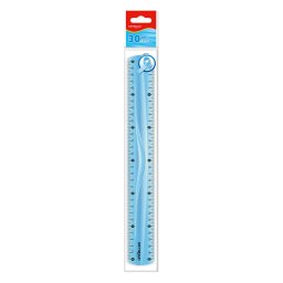 Vonalzó 30 cm, flexibilis Keyroad vegyes színek