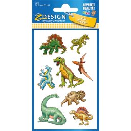 Matrica papír 3ív/csomag Avery dinoszauruszok