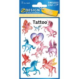 Matrica tetoválás 1ív/csomag Avery unikornisok