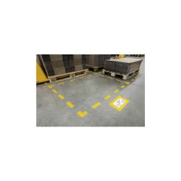 Padlójelző ablak A5, eltávolítható, Durable sárga 10 db/csom