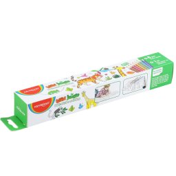 Színező készlet 8 darabos, 206 x 30 cm falmatricával Keyroad Wild Jungle vegyes színek