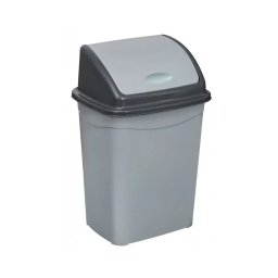 Szemetes kuka billenő fedéllel műanyag 26 literes szürke UP120-002