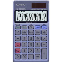Zsebszámológép 12 digit Casio SL 320 TER+ kék
