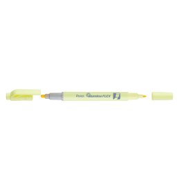 Szövegkiemelő kétvégű 1/3,5mm, vágott és kúphegyű, Pentel pasztell sárga