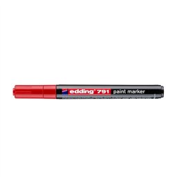Lakkmarker 1-2mm, kerek Edding 791 piros