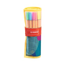 Rostirón, tűfilc készlet 0,4mm, felcsavarható szett STABILO Point 88, 25 klf. szín