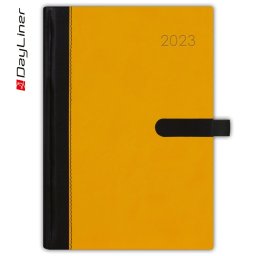 Határidőnapló Winner A5 napi fehér lapokkal Sárga Dayliner 2024.