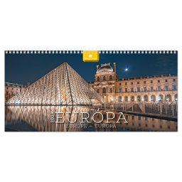 Asztali naptár fehér lapokkal 320 × 150 mm Európa tömb Dayliner 2024.