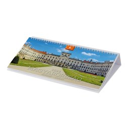 Asztali naptár fehér lapokkal 320 × 150 mm Magyarország fekvő karton hátlappal Dayliner 2024.