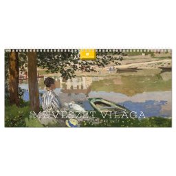 Asztali naptár fehér lapokkal 150 × 130 mm Művészet világa tömb Dayliner 2024.