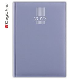Határidőnapló MyPastel A5 napi krémszínű lapokkal Kék Dayliner 2024.