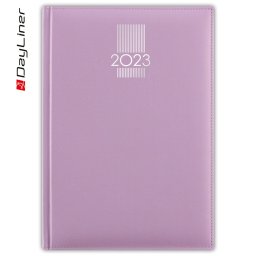 Határidőnapló MyPastel A5 napi krémszínű lapokkal Lila Dayliner 2024.