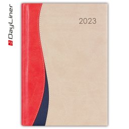 Határidőnapló Dubai A5 heti fehér lapokkal Korall-bézs Dayliner 2023.