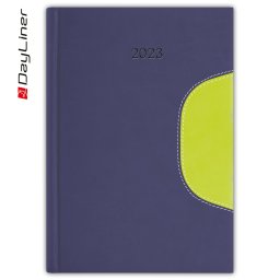 Határidőnapló Memphis B5 heti fehér lapokkal Kék-zöld Dayliner 2024.