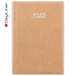 Határidőnapló Rebel A5 napi krémszínű lapokkal Bézs Dayliner 2024.