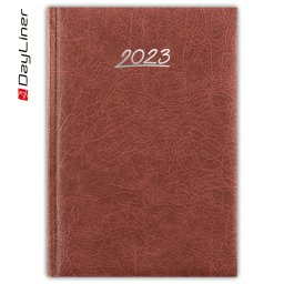 Határidőnapló Rebel A5 napi krémszínű lapokkal Bordó Dayliner 2024.