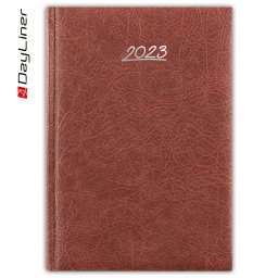 Határidőnapló Rebel B5 heti krémszínű lapokkal Bordó Dayliner 2024.