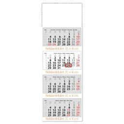 Speditőr naptár 4 tömb 4 hónap Szuper Maxi 350 × 1025 mm Classic fejrész nélkül Dayliner 2024.