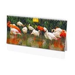Asztali naptár fehér lapokkal 320 × 150 mm Természet világa álló Dayliner 2024.