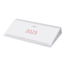 Asztali naptár Oktáv fekvő fehér lapokkal fehér 320 × 150 mm Dayliner 2024.