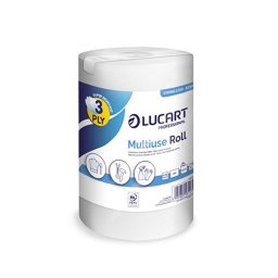 Papírtörlő konyhai 3 rétegű átmérő: 13,5 cm 250 lap/52 méter/tekercs 6 tekercs/karton Strong 3.250 Lucart_821642 fehér
