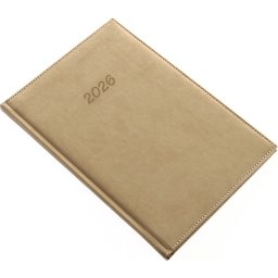 Határidőnapló Bolero B/5 heti krémszínű lapokkal drapp Realsystem 2027.