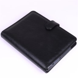 Gyűrűs kalendárium műbőr L méret 195x236 mm Realsystem fekete