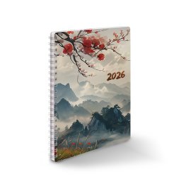 Határidőnapló spirálozott SP1 A/5, heti fehér lapokkal japán Realsystem 2027.