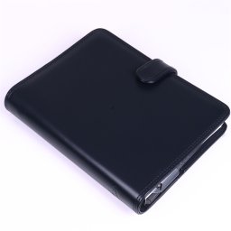 Gyűrűs kalendárium műbőr L méret 195x236 mm Realsystem kék