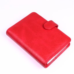 Gyűrűs kalendárium műbőr M méret 135x195 mm Realsystem bordó