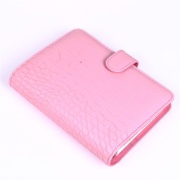 Gyűrűs kalendárium műbőr matt M méret 135x195 mm Realsystem pink