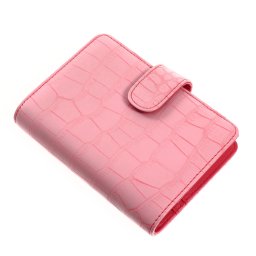 Gyűrűs kalendárium műbőr matt S méret 110x150 mm Realsystem pink
