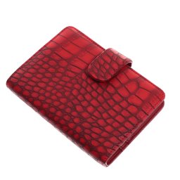 Gyűrűs kalendárium műbőr matt S méret 110x150 mm Realsystem piros