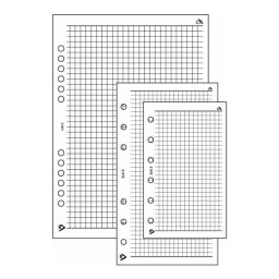 Gyűrűs kalendárium utántöltő csomag 1/413 fehér papíros négyzethálós jegyzet L mérethez Realsystem