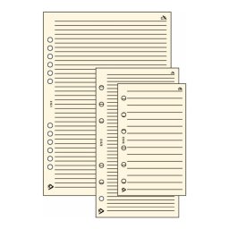 Gyűrűs kalendárium utántöltő csomag 1/512 sárga papíros vonalas jegyzet L mérethez Realsystem