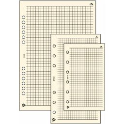 Gyűrűs kalendárium utántöltő csomag 1/513 sárga papíros négyzethálós jegyzet L mérethez Realsystem