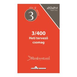 Gyűrűs kalendárium utántöltő csomag 3/400 fehér papíros éves, heti beosztású S mérethez Realsystem