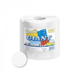 Papírtörlő konyhai 2 rétegű átmérő: 25 cm 800 lap/240 méter/tekercs 2 tek/karton Cleanit Giant 800 Lucart_852349I fehér